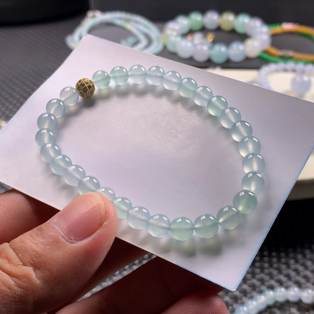 翡翠未镶嵌手链天然缅甸翡翠6