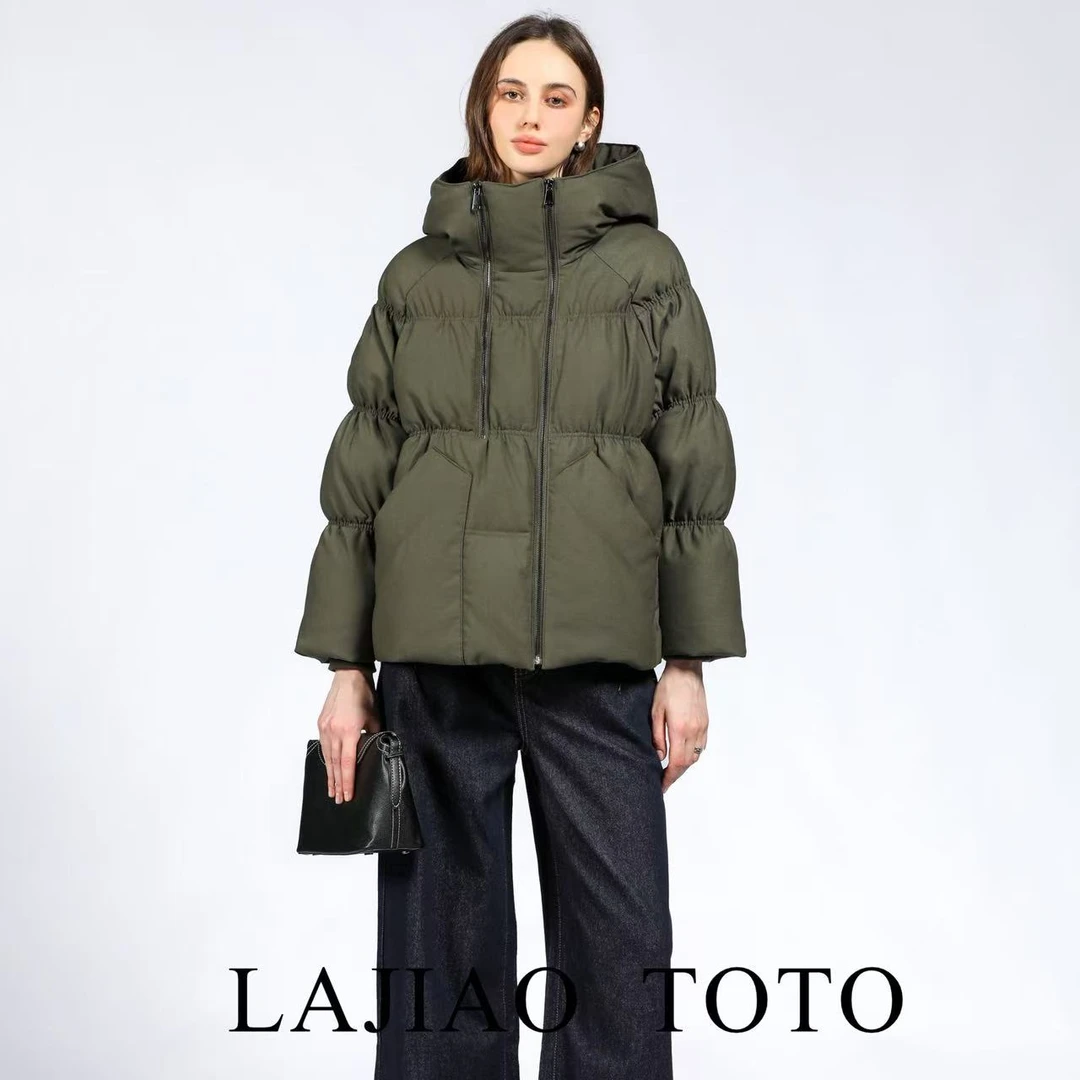 【敏洋纯】LAJIAO TOTO冬季休闲厚款保暖宽松女士鹅绒服外套#6206