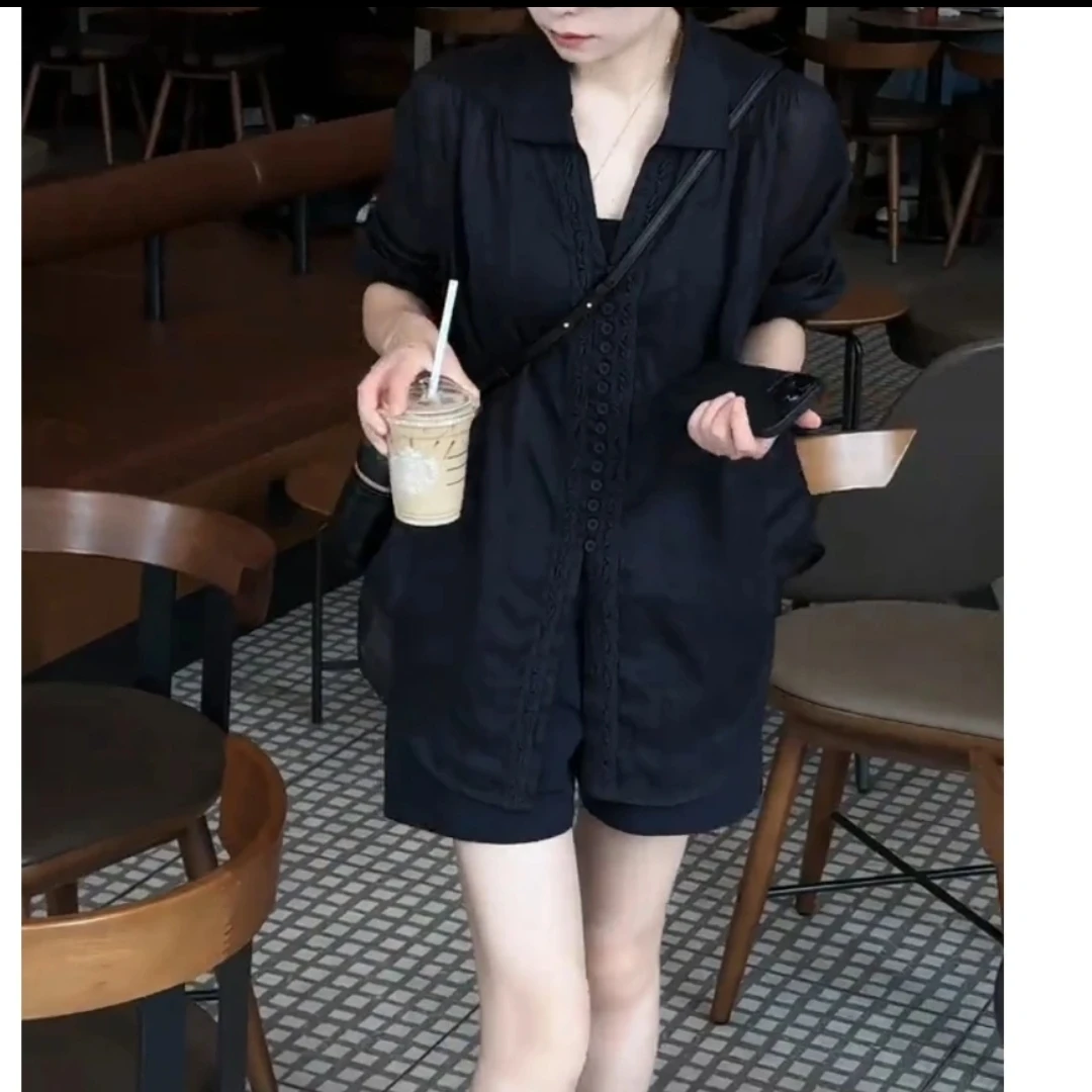 时尚百搭休闲潮流精品女装宽松上衣裤子套装女夏