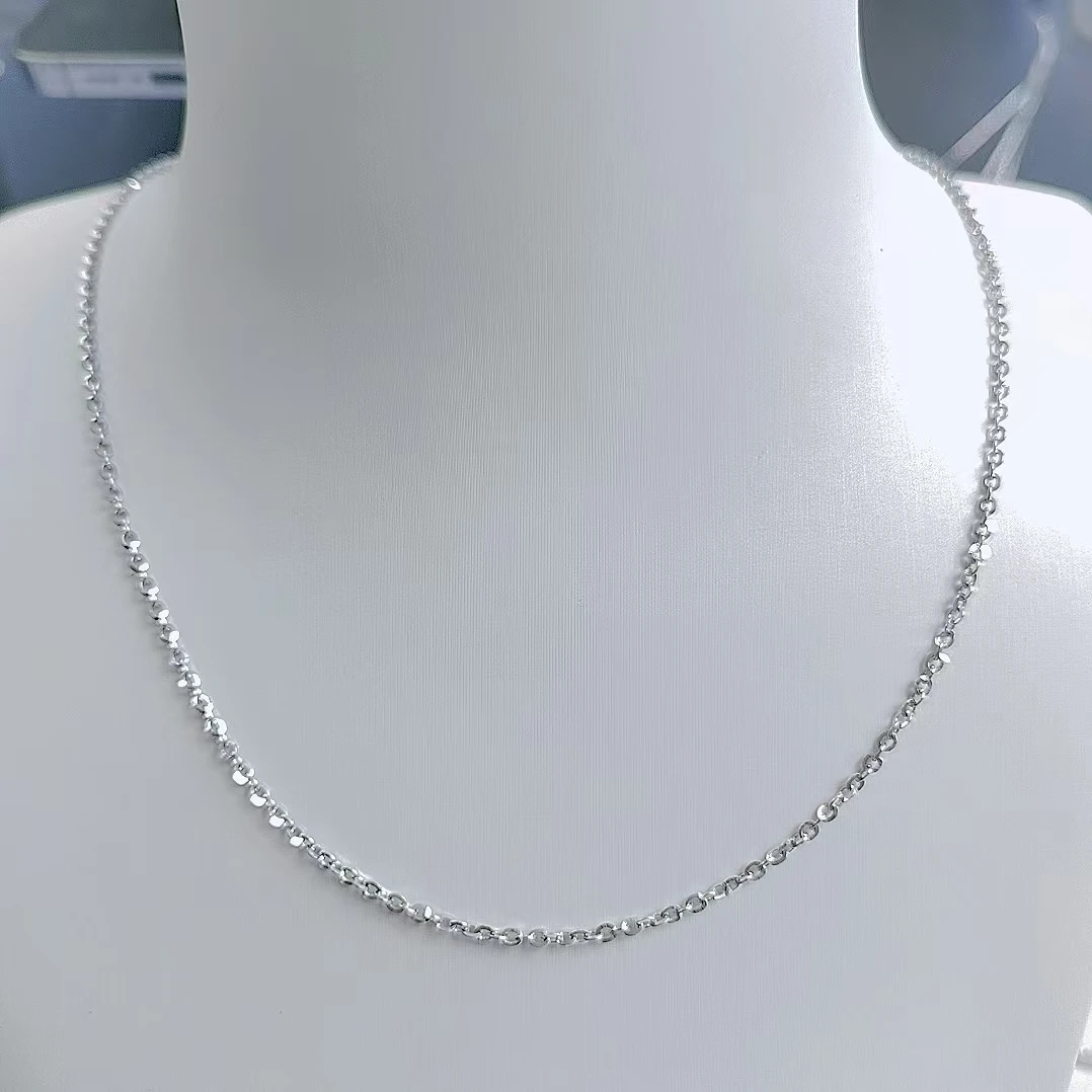 PT950 铂金 闪O链素链 气质时尚简约百搭个性