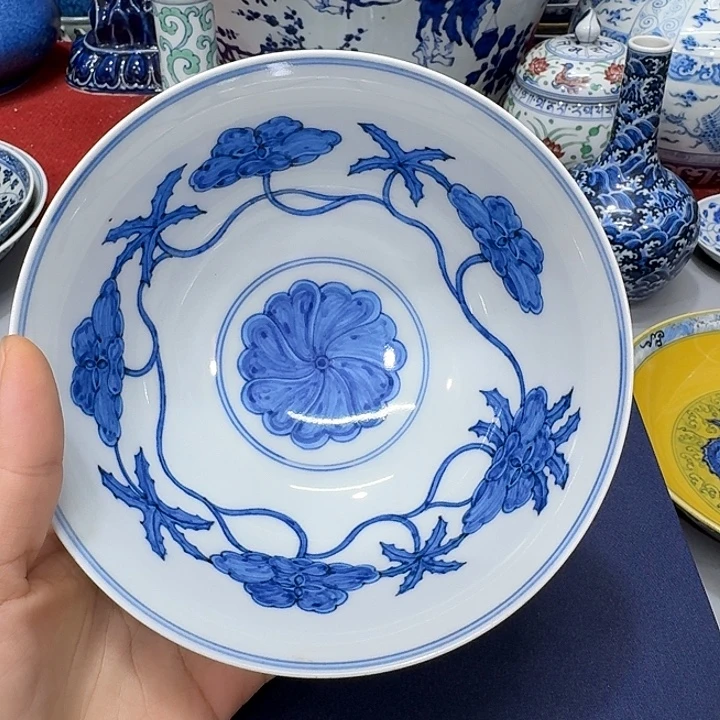 箫***情摆件陶瓷制品纯手工青花碗