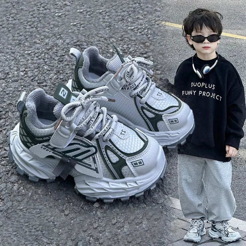 ABC男童运动鞋休闲鞋2025秋冬季女童加绒保暖二棉鞋中大童老爹鞋