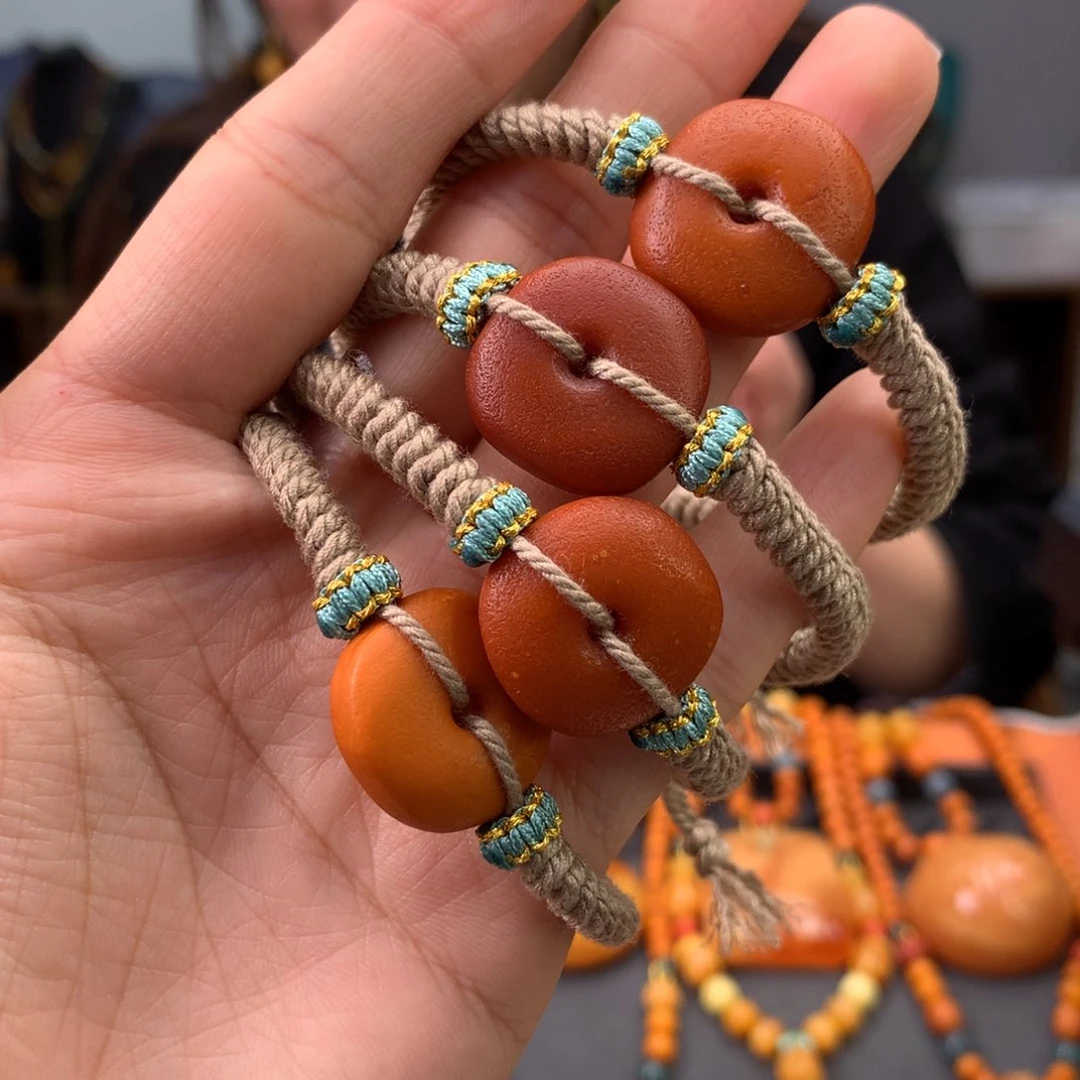 蜜蜡手绳未镶嵌多样性发一