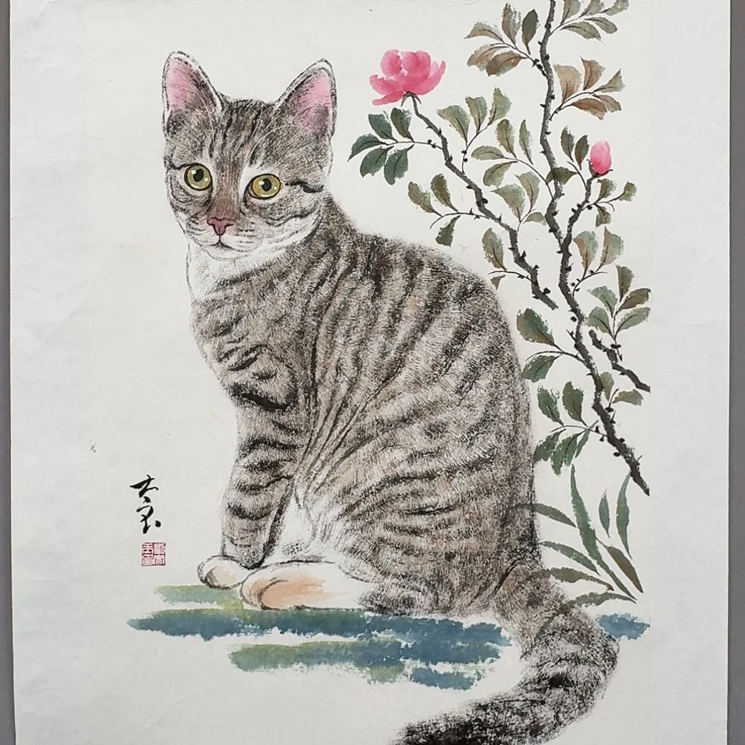 国画亲笔手绘放心去藏