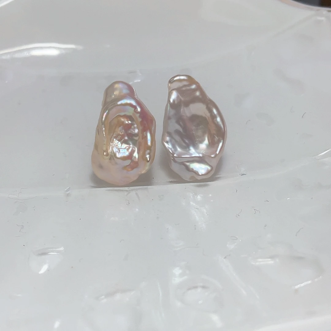 淡水珍珠耳饰银S925镶嵌