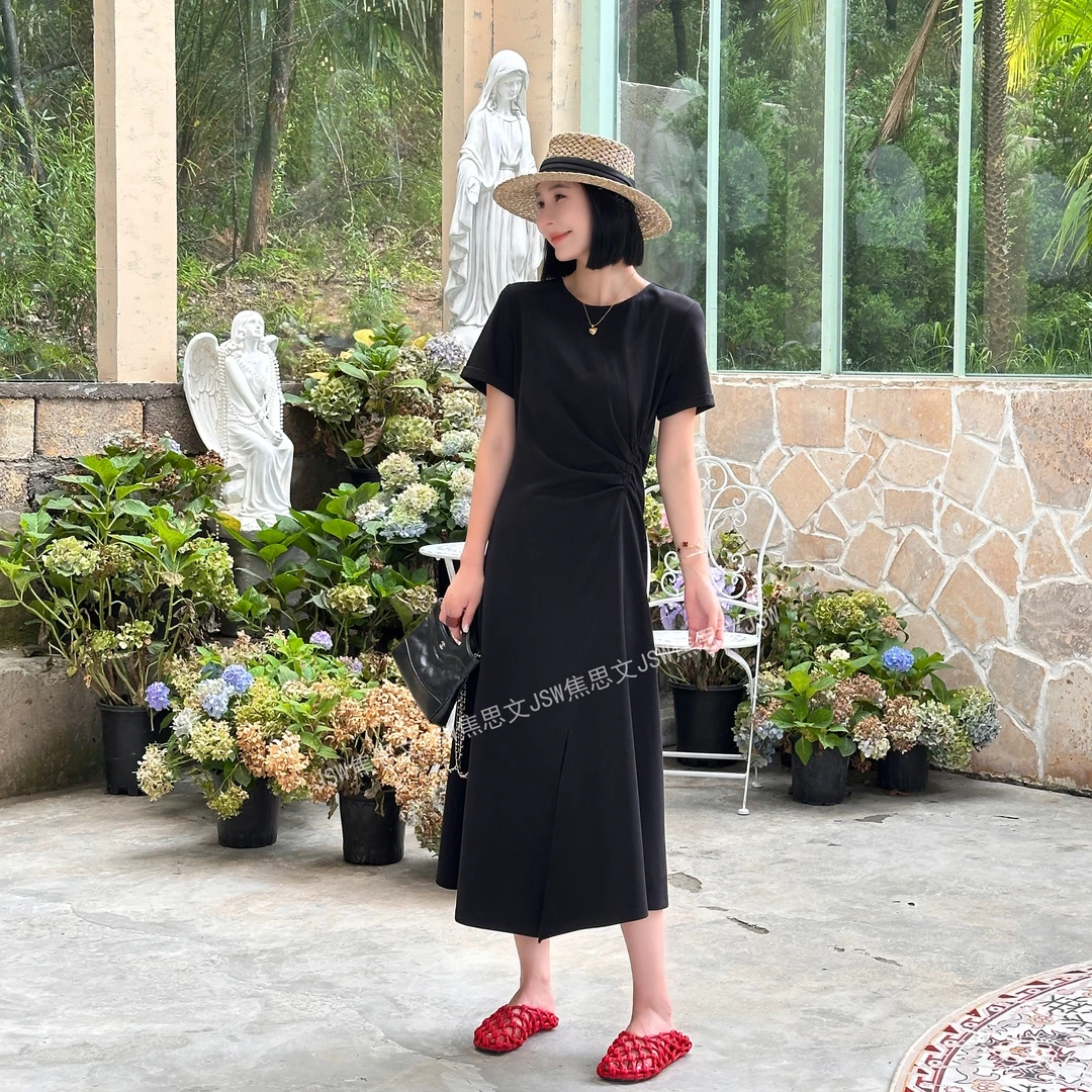 大促福利 夏季时尚休闲收腰开叉显瘦设计感连衣裙25624Y3