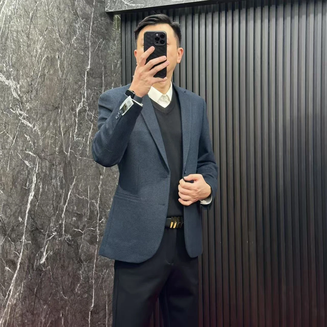 8627【高端商务轻奢西服上衣】休闲男士春季外套百搭时尚潮流修身