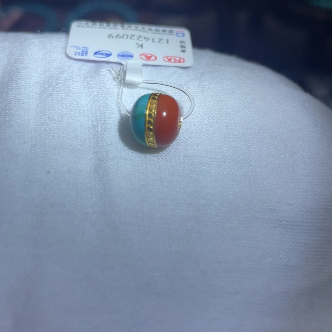 18K金镶嵌绿松石珠宝奇石