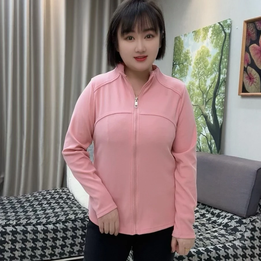 小爽家(^_^)2025春季大码胖mm时尚洋气休闲百搭显瘦开衫上衣户外