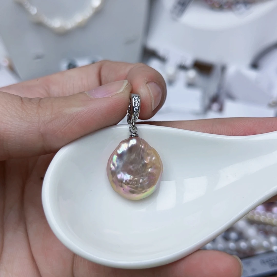 淡水珍珠颈饰银S925镶嵌