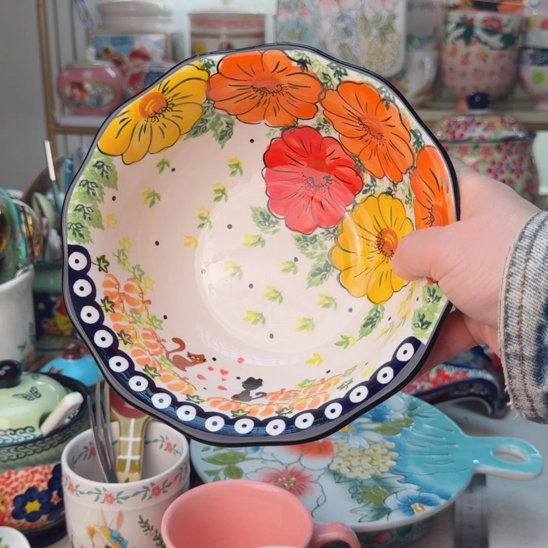 陶瓷7.5英尺面碗一只看图