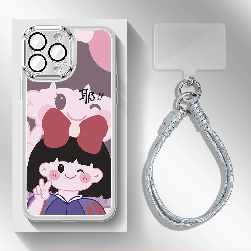 适用于苹果16华为OPPO小米VIVO高颜值个性DP金属镜框手机壳1R0005