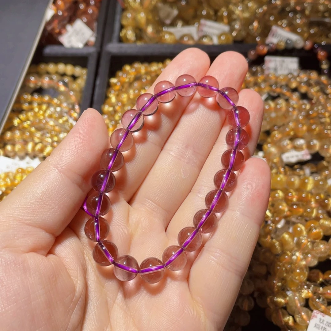 发晶手链未镶嵌天然紫水晶手链