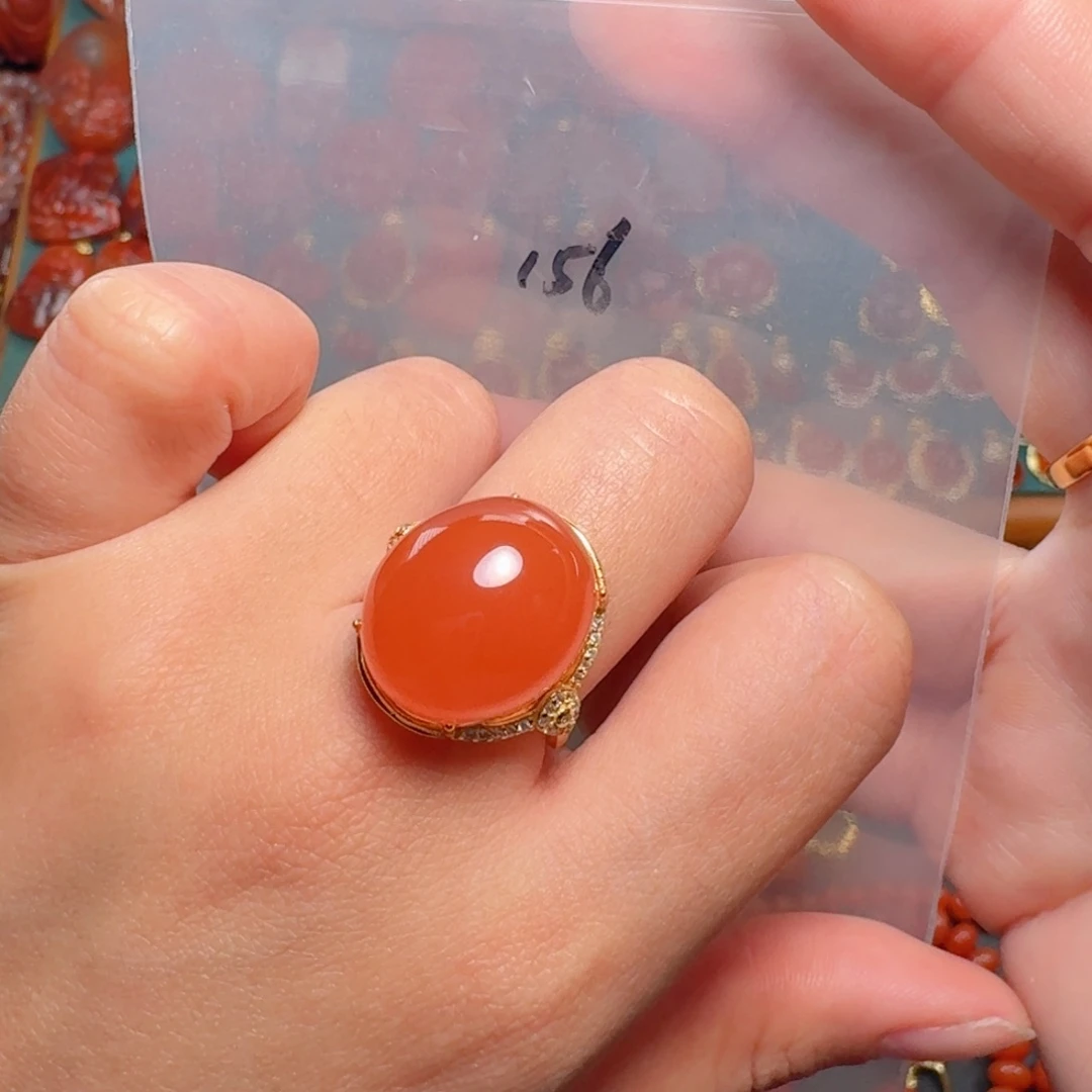 南红玛瑙南红银S925镶嵌