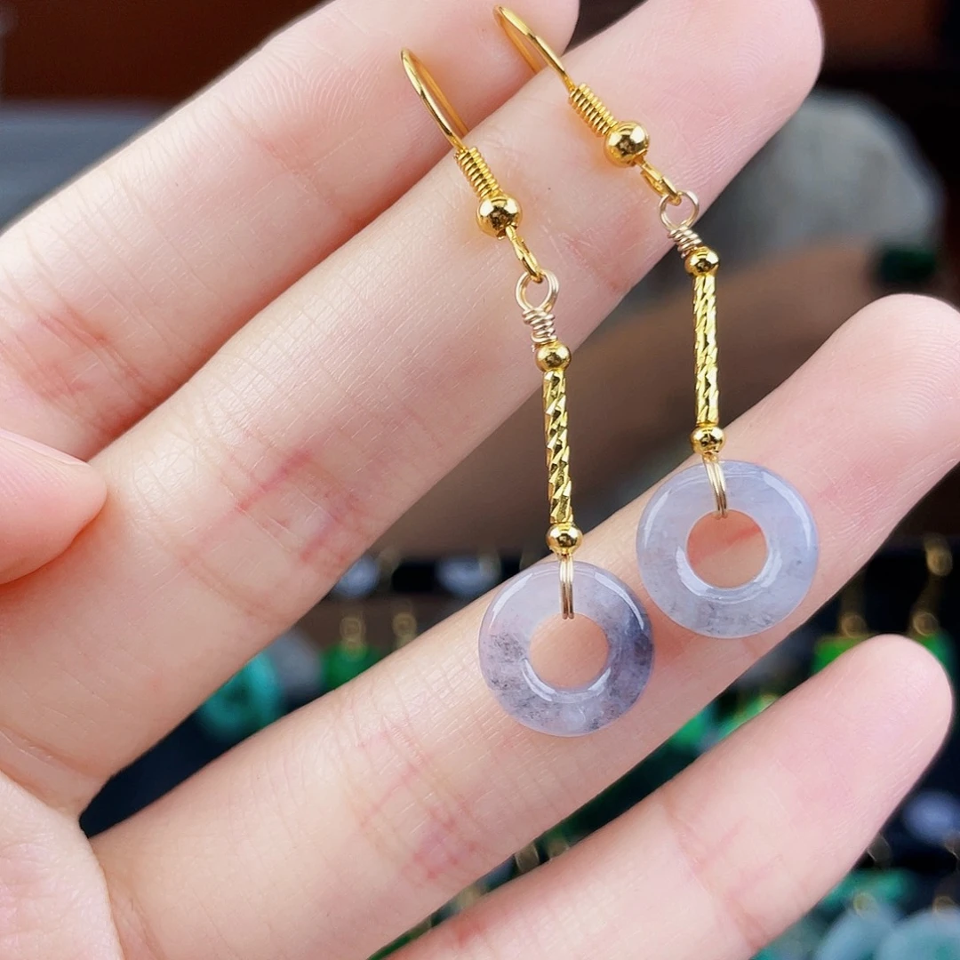 翡翠未镶嵌耳饰饰品