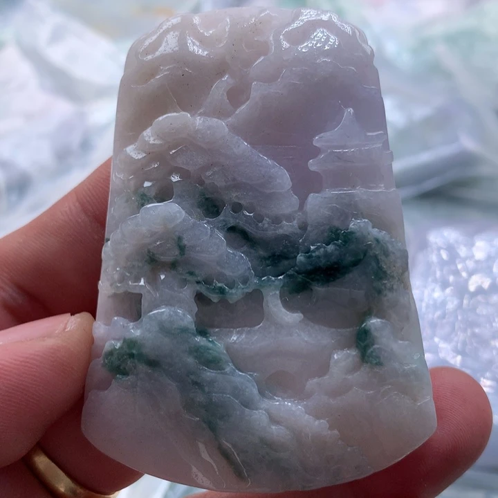 翡翠未镶嵌颈饰保真天然a货翡翠