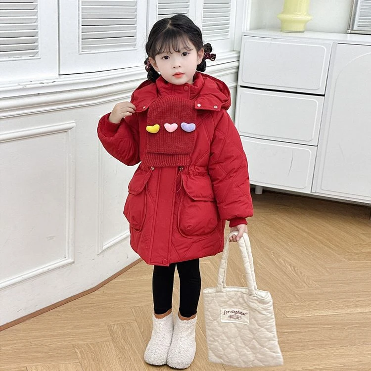 女童棉服冬装2025新款洋气女孩冬季加绒棉棉衣儿童外套女宝宝棉袄