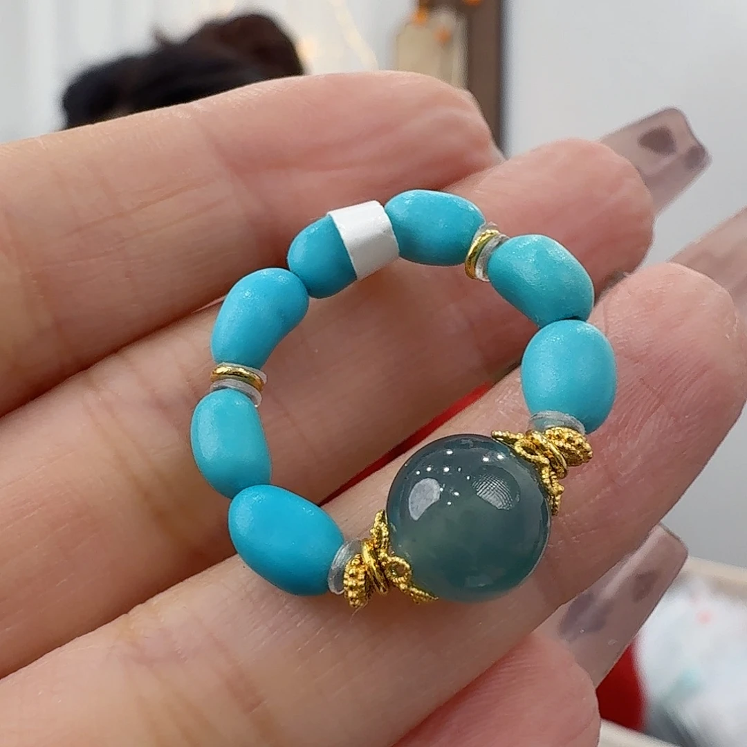 绿松石18K金镶嵌珠宝奇石