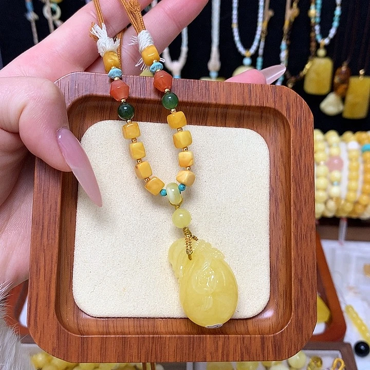 手链蜜蜡未镶嵌蜜蜡吊坠