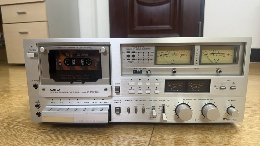 日立旗舰D-5500DD高端三磁头录音卡座 自动偏机不包邮 保修三个月