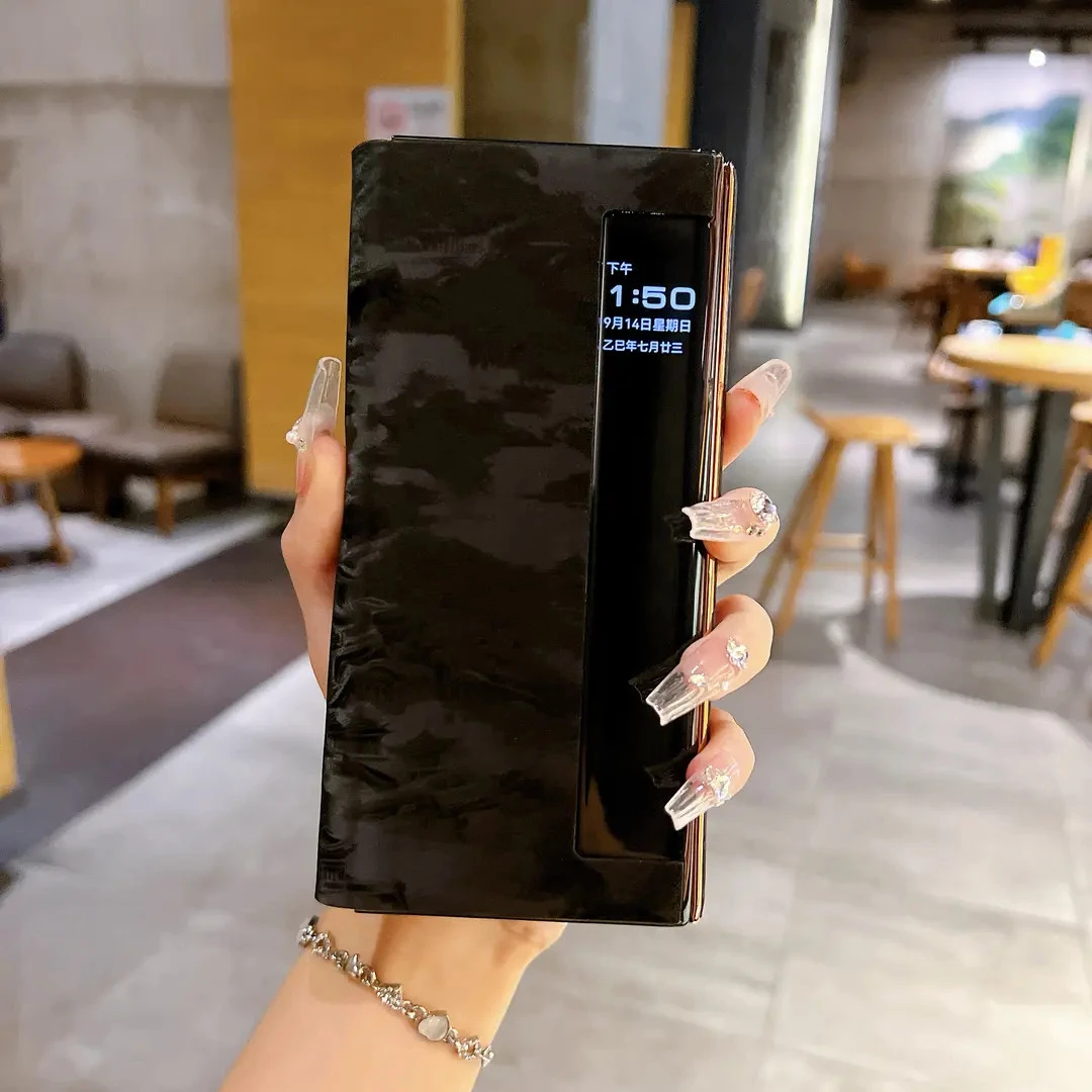 适用华为matext三折叠手机壳全包镜头支架设计山河图风格XT典藏版