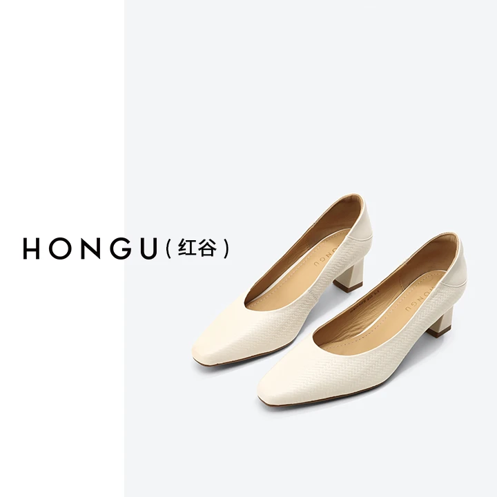 【子品牌】定制小羊皮 法式简约气质款单鞋HCD701075