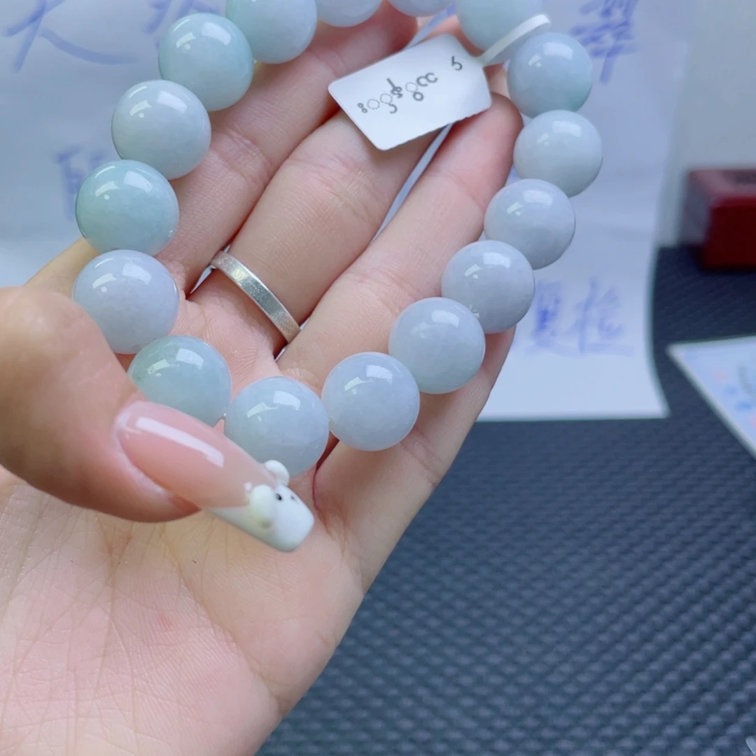 未镶嵌定制翡翠珠串