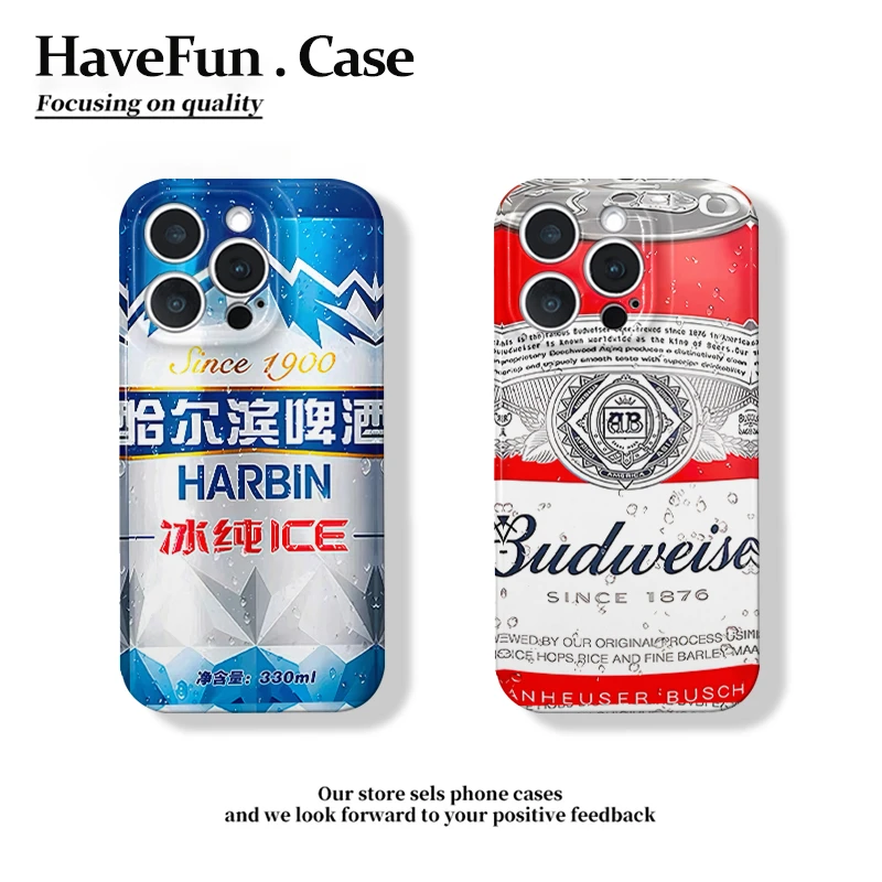 雅天立创意哈啤百威菲林适用iPhone16手机壳1513华为vivo小米oppo