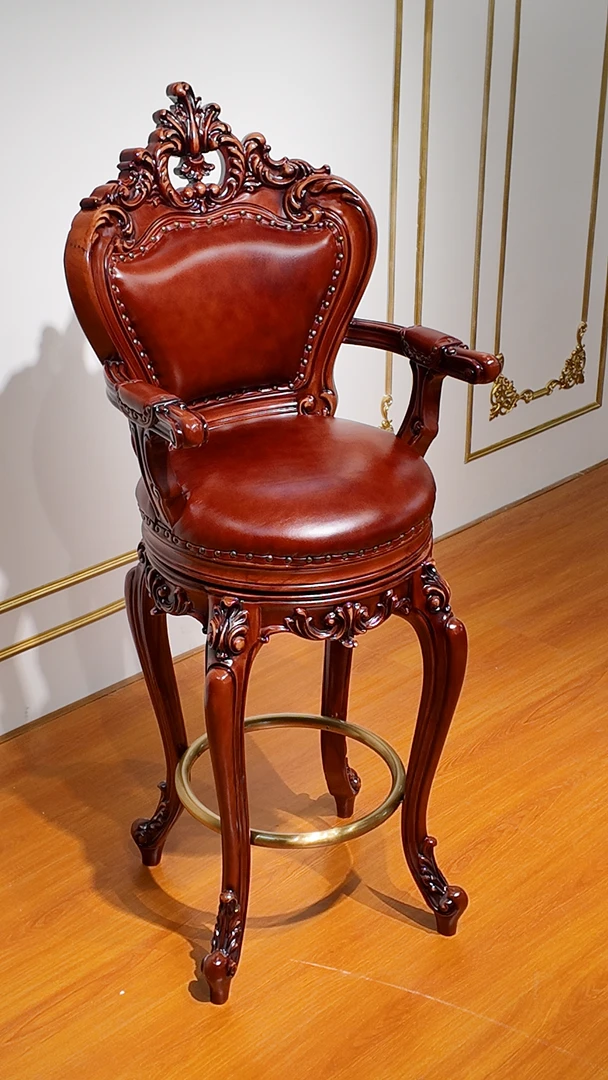 16款欧式实木吧台椅