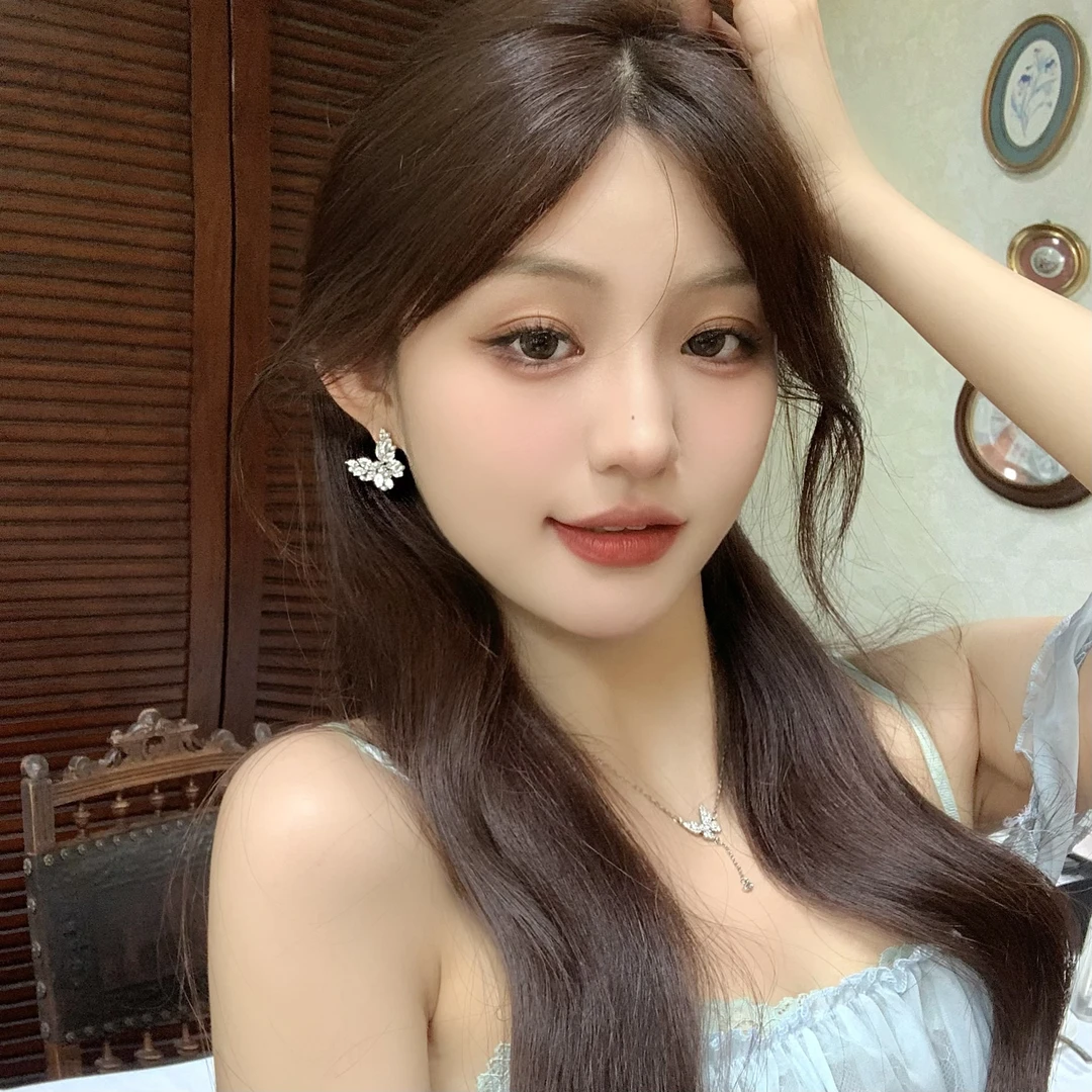 FULL GIRLISH耳环02329蝴蝶甜美百搭耳钉耳饰