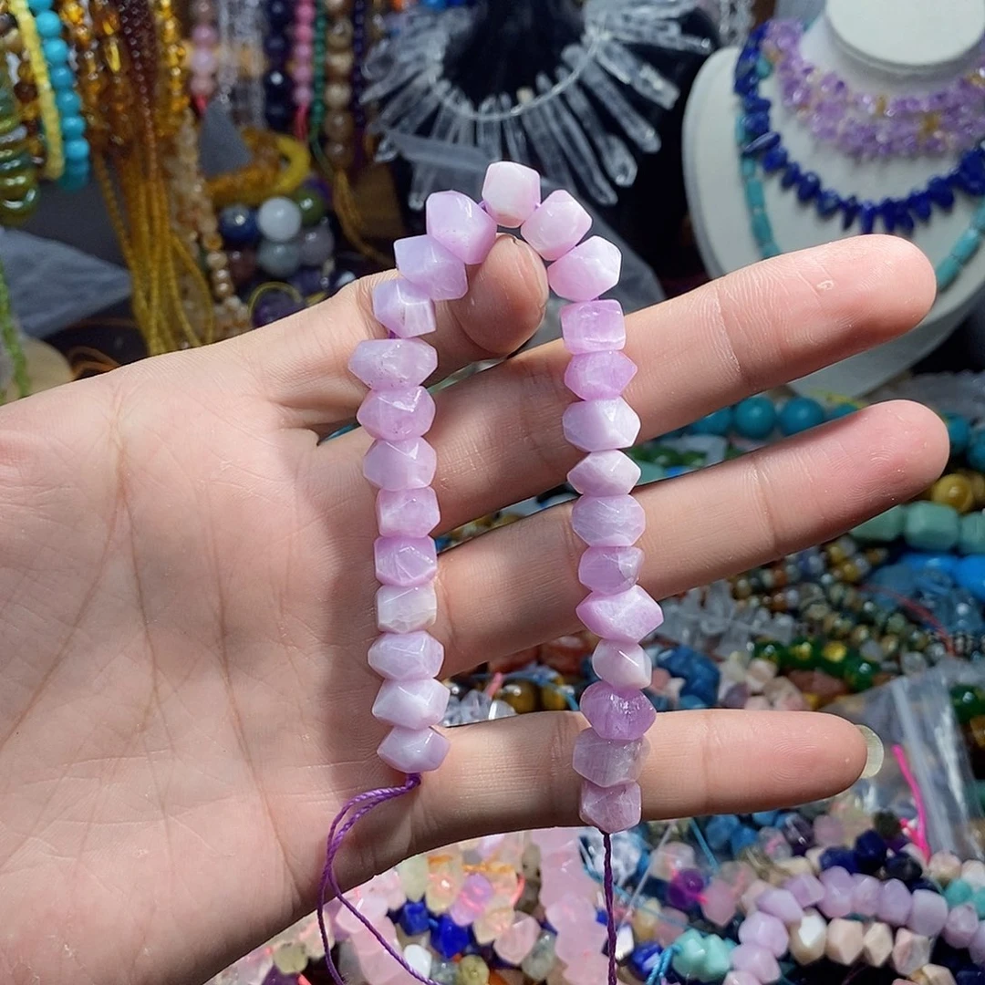 石英质玉未镶嵌，紫锂辉冲角10mm，