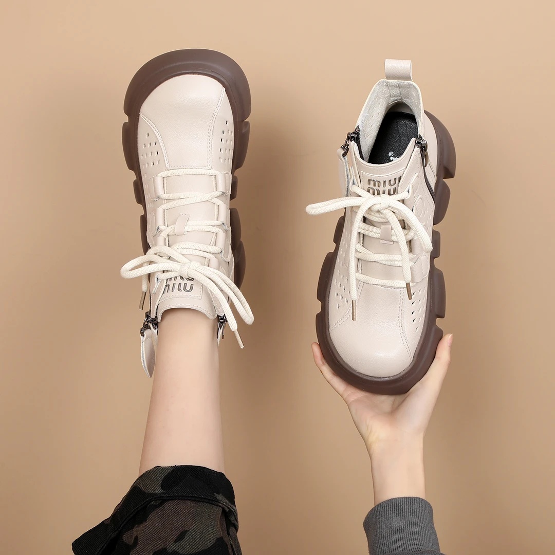 洞洞马丁靴春夏季镂空春夏透气休闲女靴女时尚百搭英伦风复古