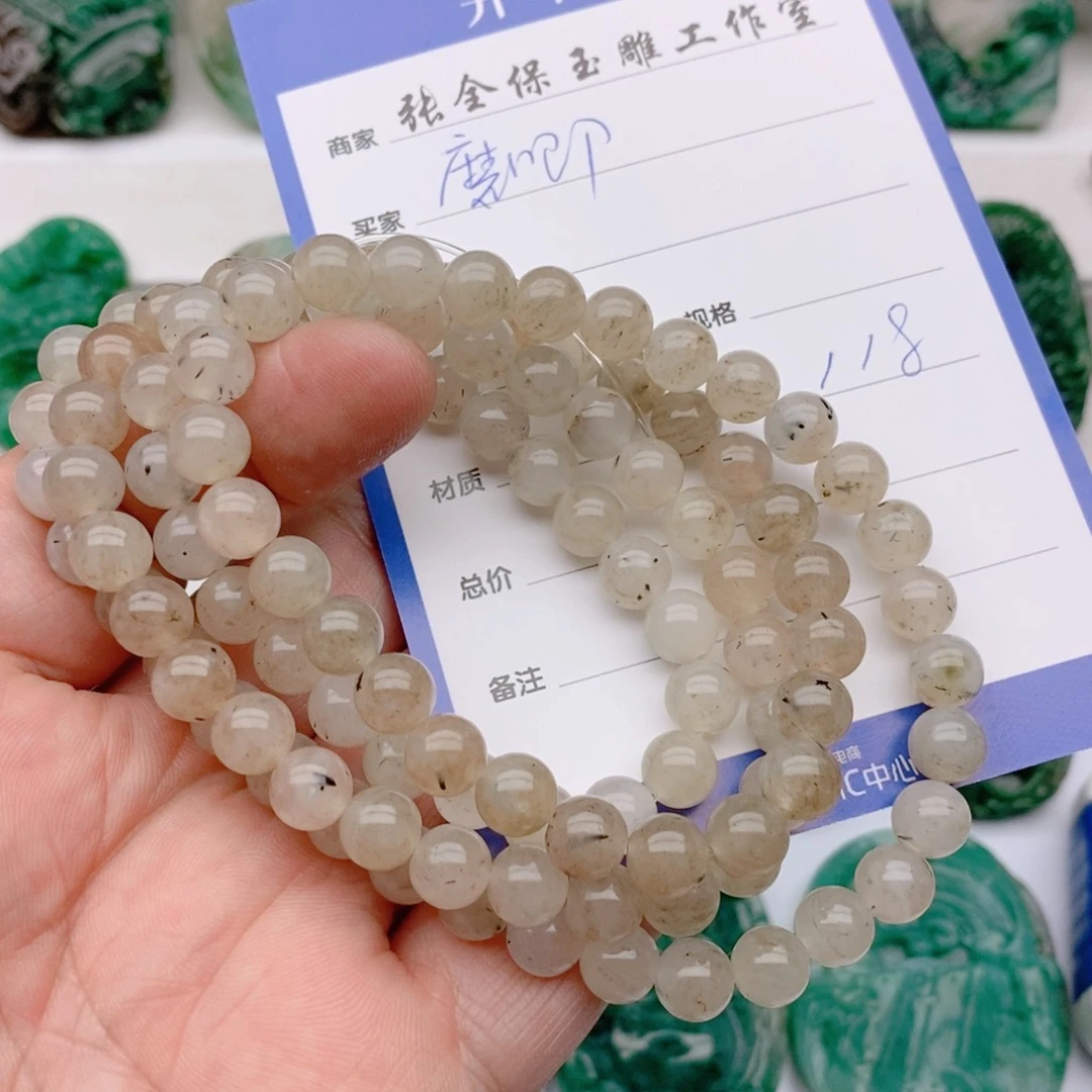 独山玉颈饰未镶嵌磨*唧