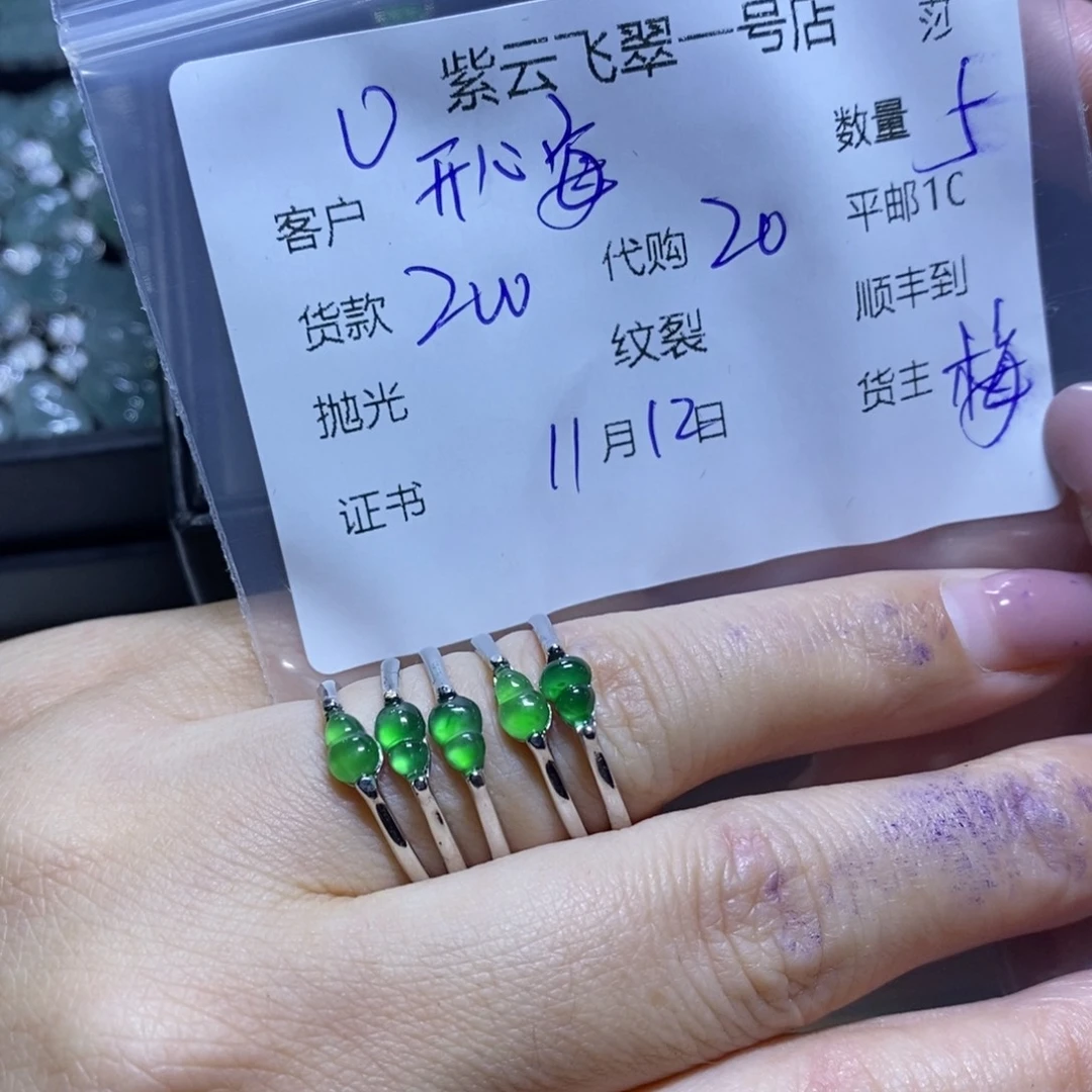 开***6翡翠银S925镶嵌颈饰翡翠
