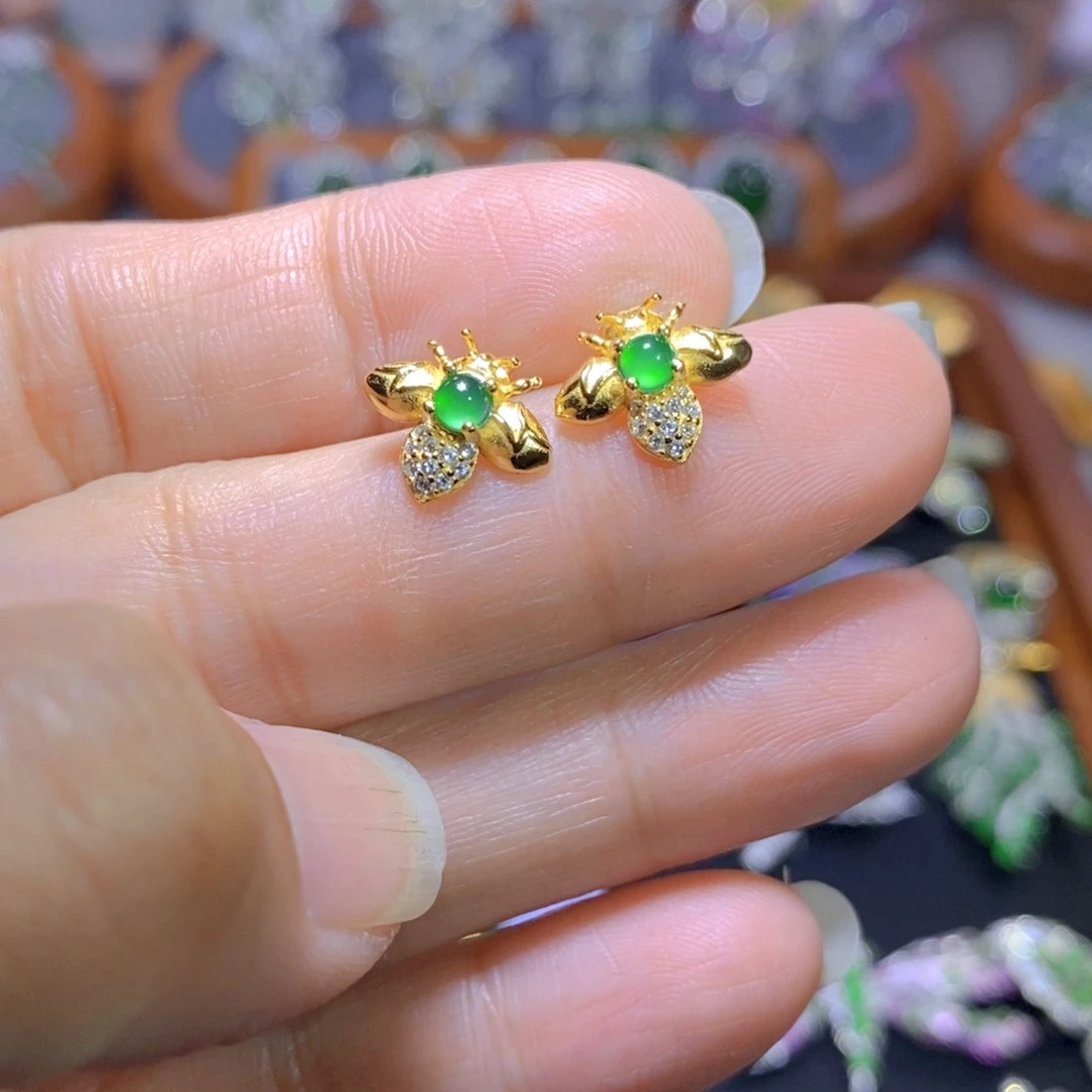 翡翠颈饰银S925镶嵌天然翡翠