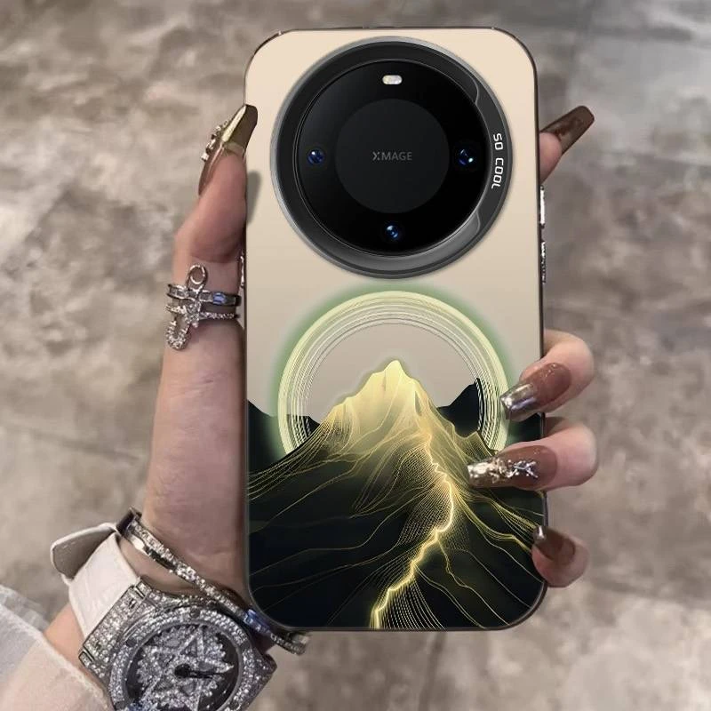 日照金山适用华为Mate70Pro手机壳创意Mate60/50复古潮P70保护套