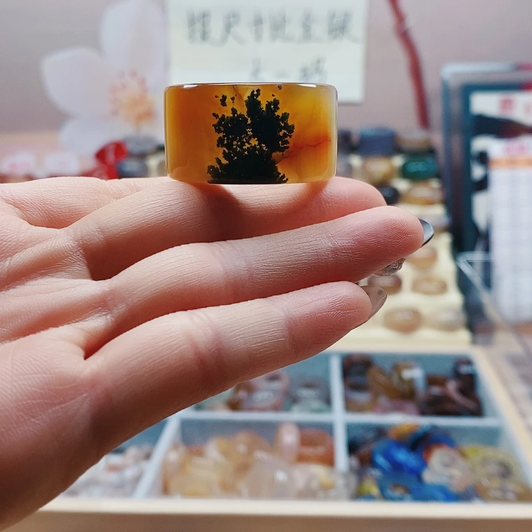 玛瑙/玉髓戒指未镶嵌一****渡