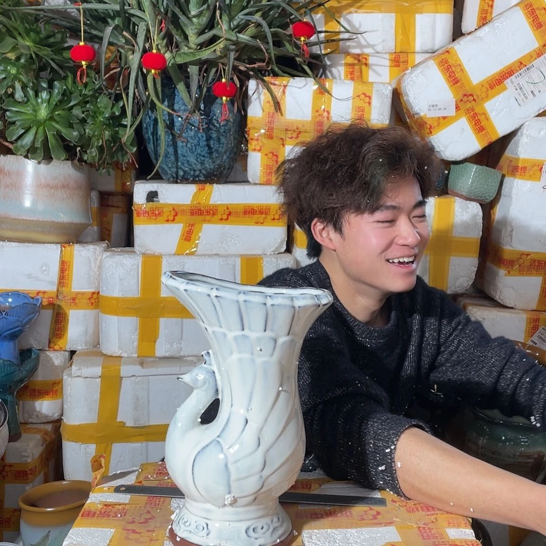 无铅玻璃宜兴紫砂花盆