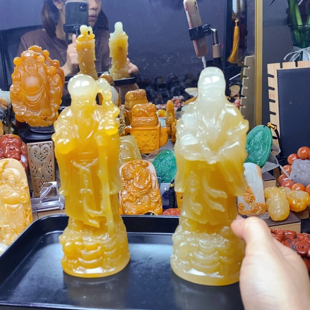 石英质玉（黄龙玉）未镶嵌颈饰