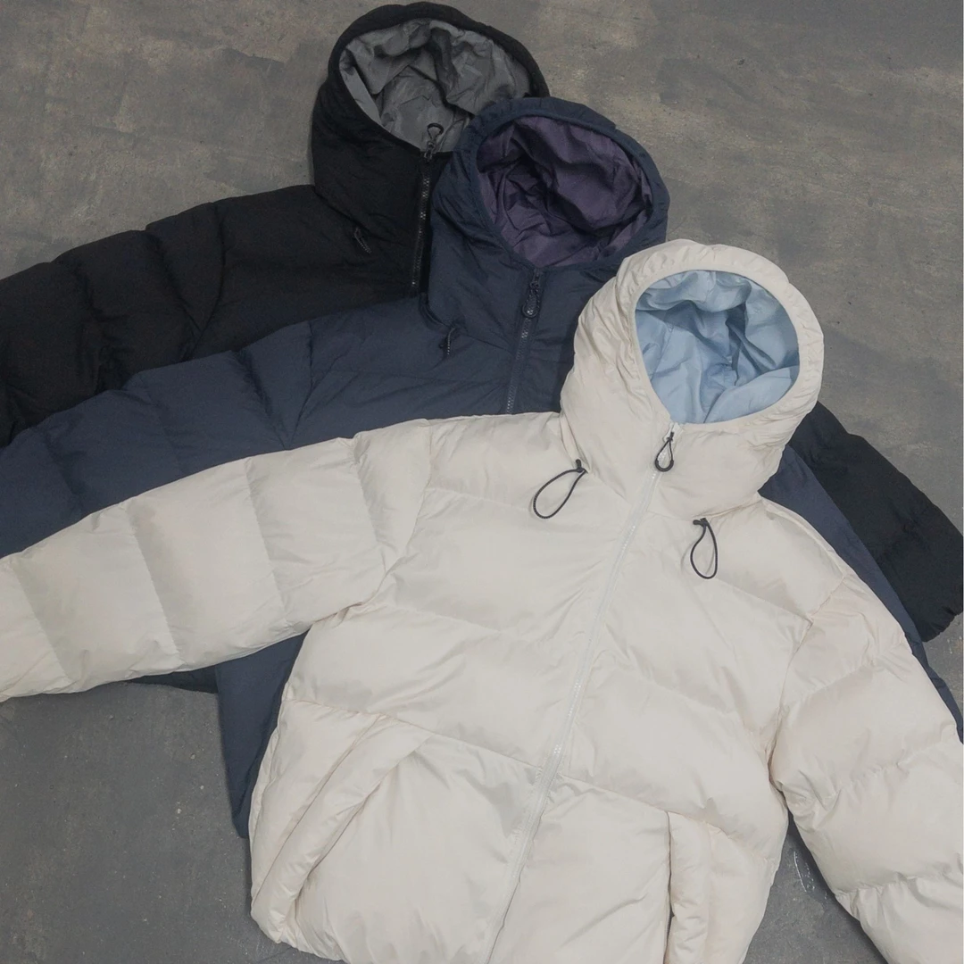 【棉衣系列】拼色保暖 简约百搭连帽外套 时尚保暖棉衣