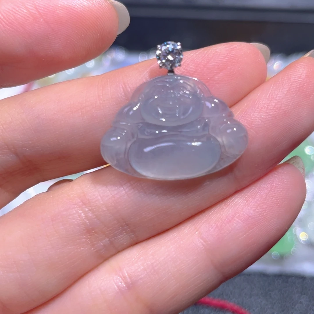 颈饰18K金镶嵌翡翠翡翠