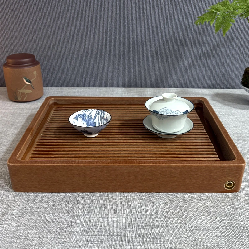 微澜茶器黄金料电木茶盘单边排水茶盘家用简约轻奢电木茶盘