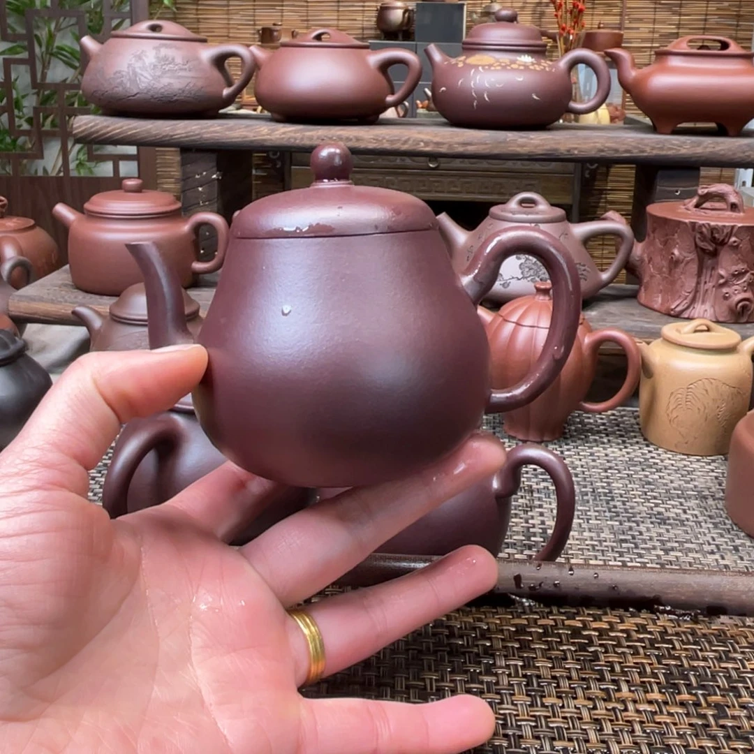 紫砂茶壶宜兴原矿紫砂手工制200