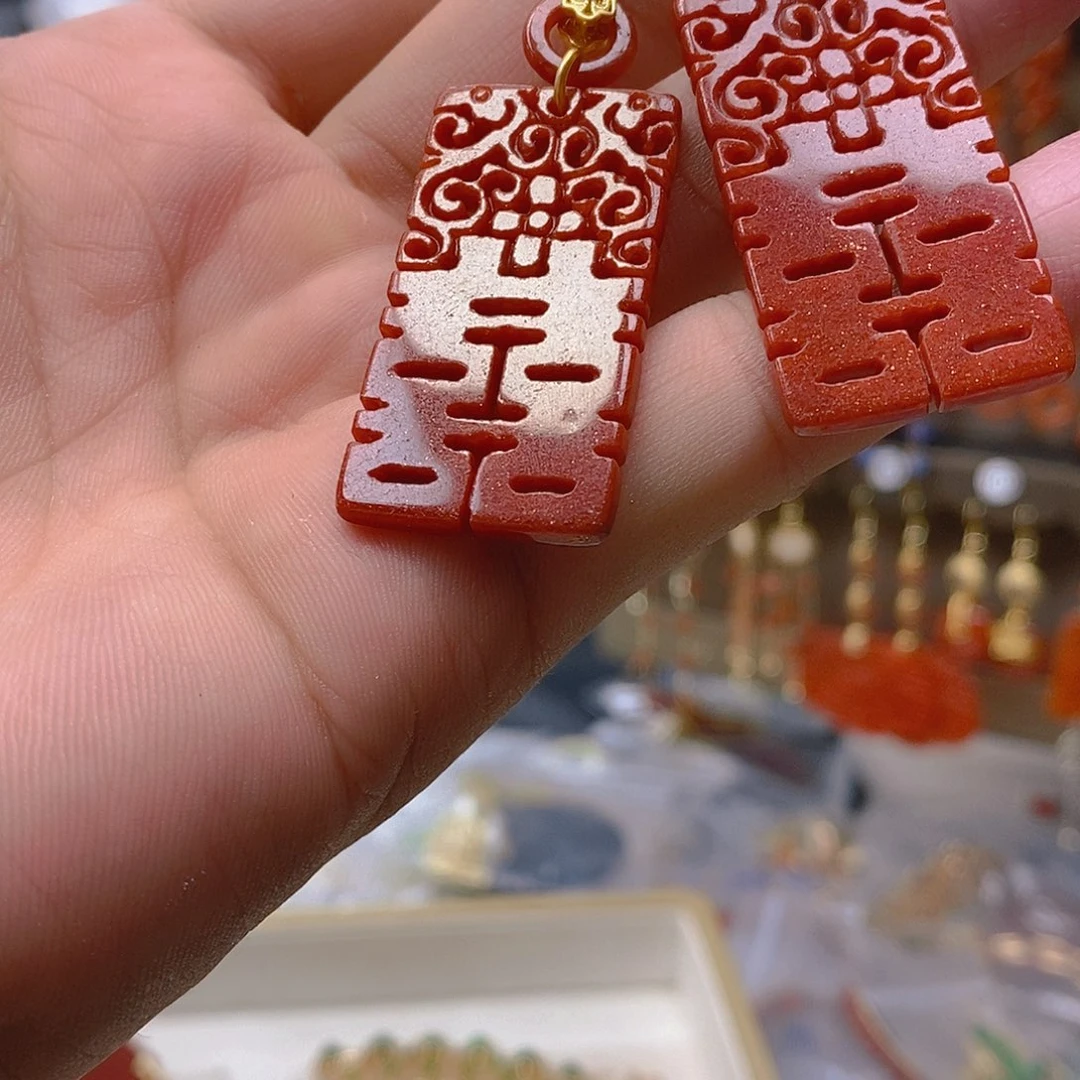 翡翠合金耳饰翡翠