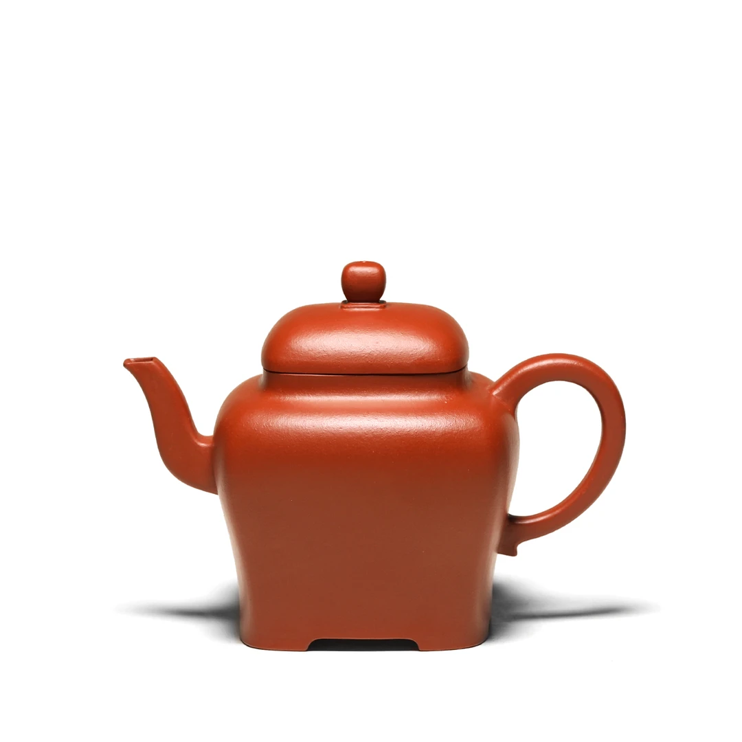 周梦佳 四方宫灯 原矿朱泥 150cc 全手工紫砂壶 邵志峰徒弟