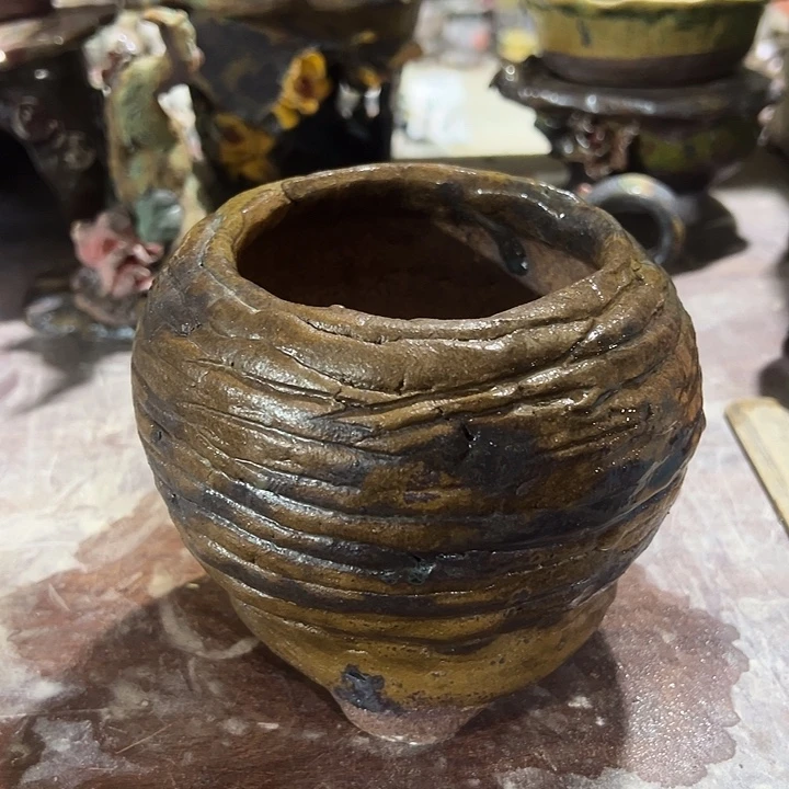 新店福利手工粗陶高温花盆