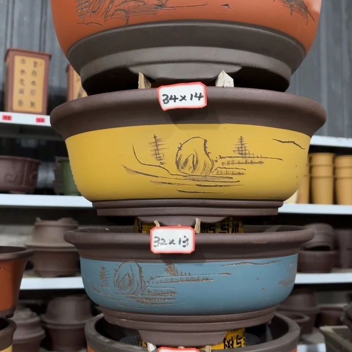 紫砂花盆100-4。