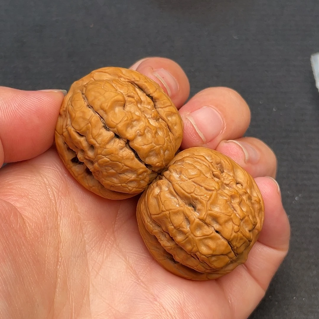 猴头核桃把件全品头茬甲骨文34×36尺3307