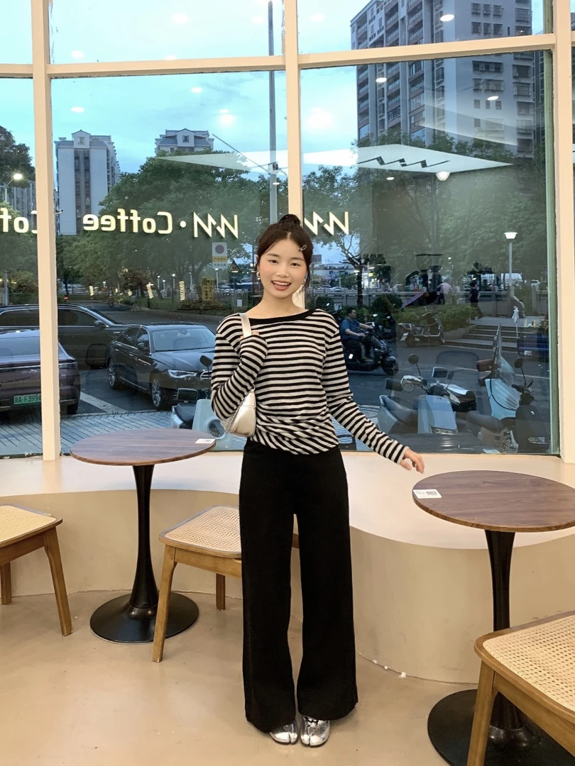 奈看小个子【修腿万能搭】新款高腰显瘦百搭直筒阔腿牛仔裤