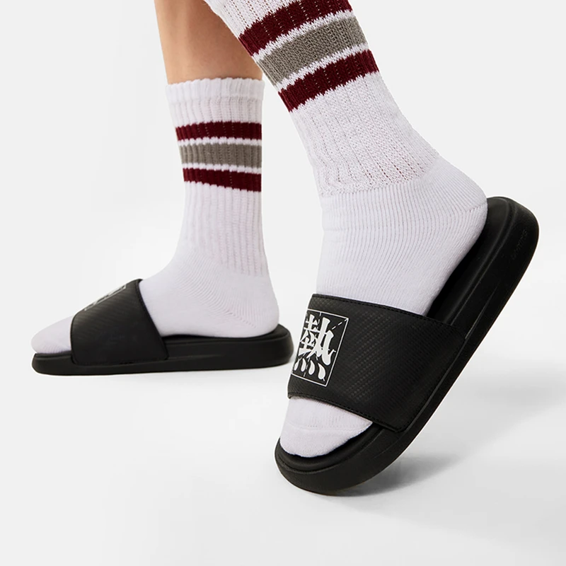 李宁LN SLIPPER 男女简约舒适透气耐磨运动潮流拖鞋AGAU008-B品